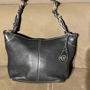Dooney & Bourke Black Satchel with Braided Strap
